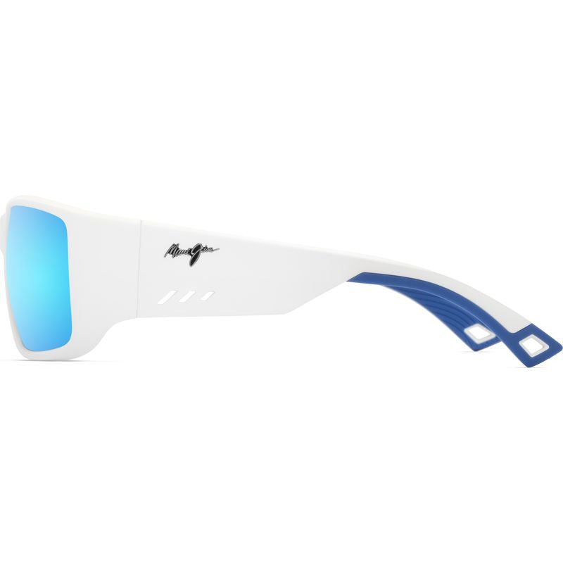 Keha Alt Fit, Matte White/Blue Hawaii Glass Polarised Lenses