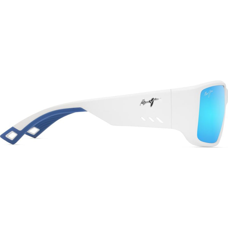 Keha Alt Fit, Matte White/Blue Hawaii Glass Polarised Lenses