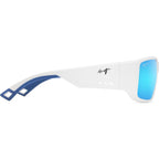 Keha Alt Fit, Matte White/Blue Hawaii Glass Polarised Lenses