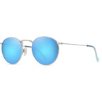 Pukaua, Shiny Silver/Blue Hawaii Polarised Lenses