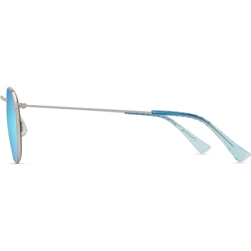 Pukaua, Shiny Silver/Blue Hawaii Polarised Lenses