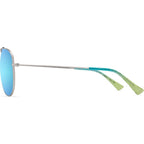 Hau'oli XL, Shiny Silver/Blue Hawaii Polarised Lenses