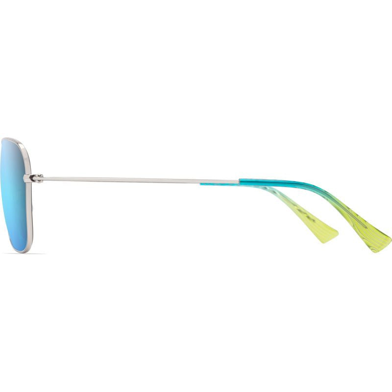 Na'auao, Shiny Silver/Blue Hawaii Polarised Lenses