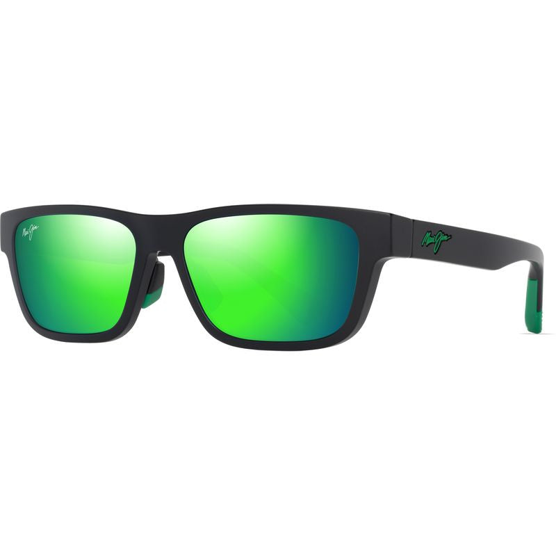 Keola, Matte Black/Maui Green Polarised Lenses