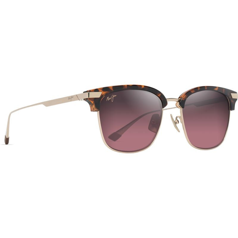 Kalaunu Alt Fit, Shiny Dark Havana and Gold/Maui Rose Polarised Lenses