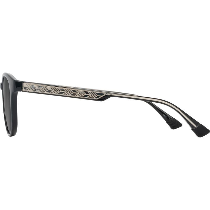 Hiehie, Shiny Black with Transparent Grey/Neutral Grey Gradient Polarised Glass Lenses