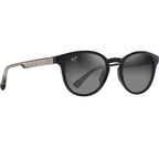 Hiehie, Shiny Black with Transparent Grey/Neutral Grey Gradient Polarised Glass Lenses