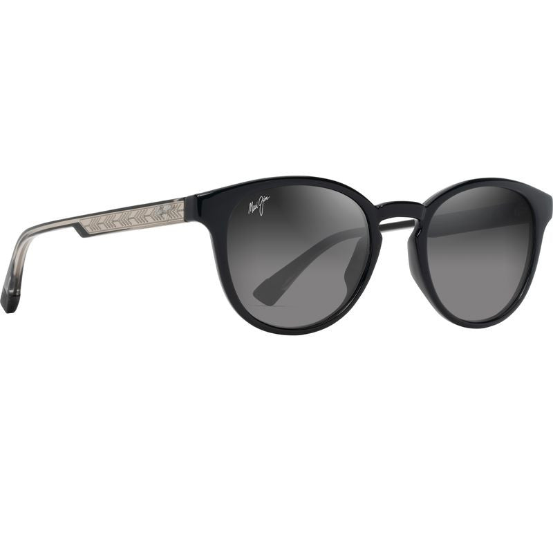 Hiehie, Shiny Black with Transparent Grey/Neutral Grey Gradient Polarised Glass Lenses