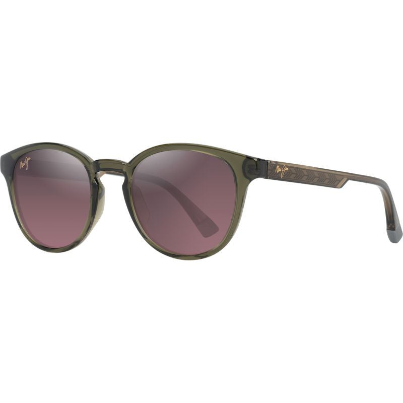 Hiehie, Shiny Transparent Green/Maui Rose Gradient Polarised Glass Lenses