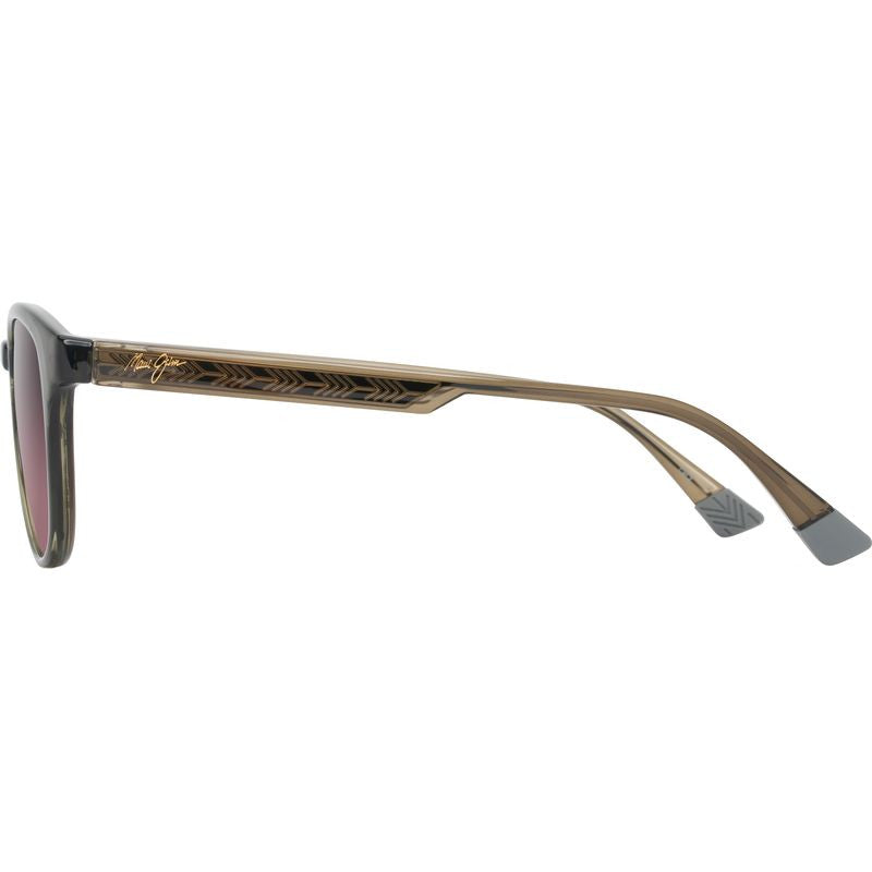 Hiehie, Shiny Transparent Green/Maui Rose Gradient Polarised Glass Lenses