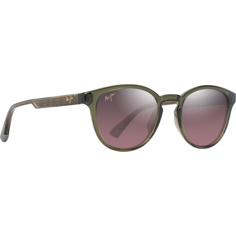 Hiehie, Shiny Transparent Green/Maui Rose Gradient Polarised Glass Lenses
