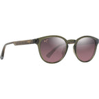 Hiehie, Shiny Transparent Green/Maui Rose Gradient Polarised Glass Lenses