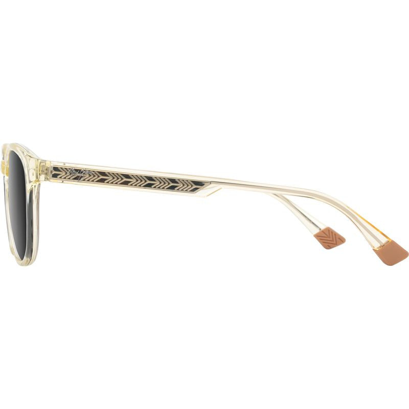 Hiehie, Shiny Transparent Yellow/Neutral Grey Gradient Polarised Glass Lenses