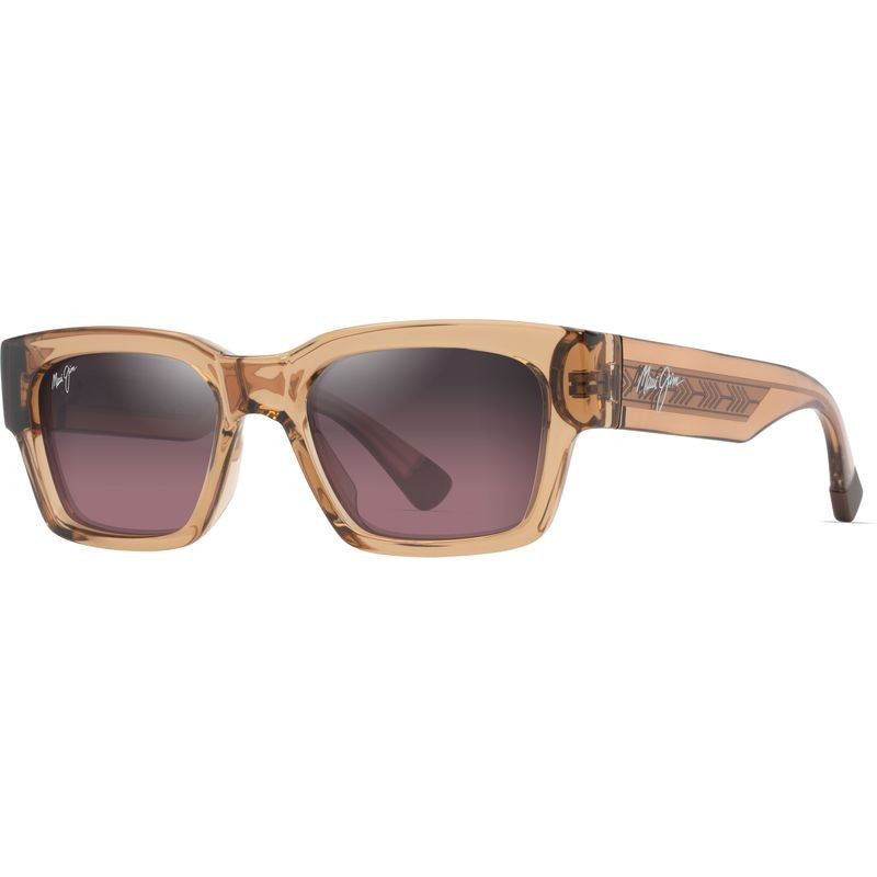 Kenui, Shiny Transparent Light Pink/Maui Rose Polarised Glass Lenses