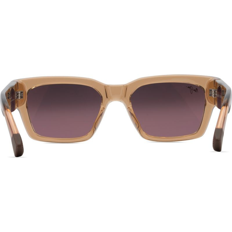 Kenui, Shiny Transparent Light Pink/Maui Rose Polarised Glass Lenses