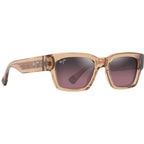 Kenui, Shiny Transparent Light Pink/Maui Rose Polarised Glass Lenses