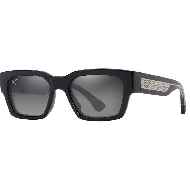 Kenui, Shiny Black with Transparent Grey/Neutral Grey Glass Polarised Lenses