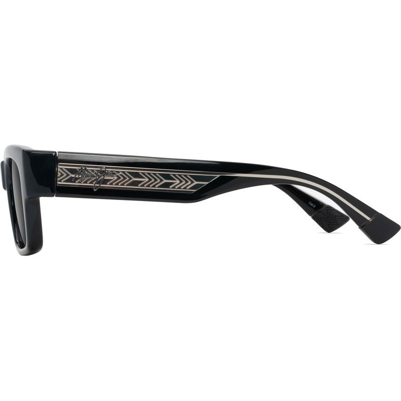 Kenui, Shiny Black with Transparent Grey/Neutral Grey Glass Polarised Lenses
