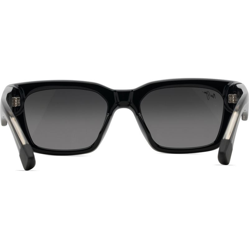 Kenui, Shiny Black with Transparent Grey/Neutral Grey Glass Polarised Lenses