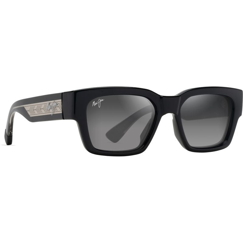 Kenui, Shiny Black with Transparent Grey/Neutral Grey Glass Polarised Lenses