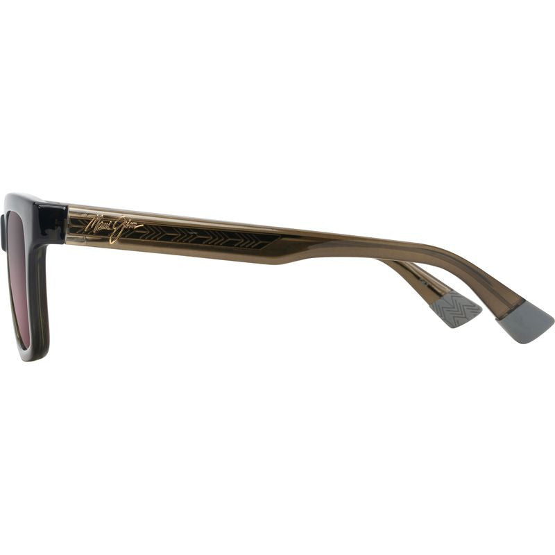 Hanohano, Shiny Transparent Green/Maui Rose Polarised Glass Lenses
