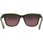 Hanohano, Shiny Transparent Green/Maui Rose Polarised Glass Lenses