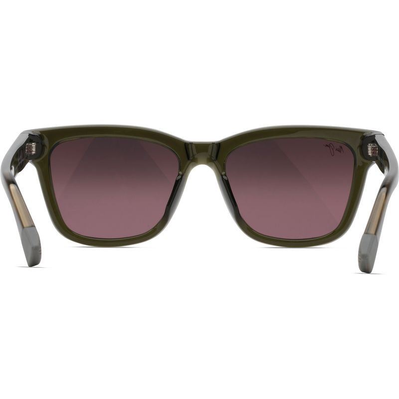 Hanohano, Shiny Transparent Green/Maui Rose Polarised Glass Lenses