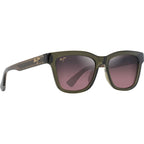 Hanohano, Shiny Transparent Green/Maui Rose Polarised Glass Lenses