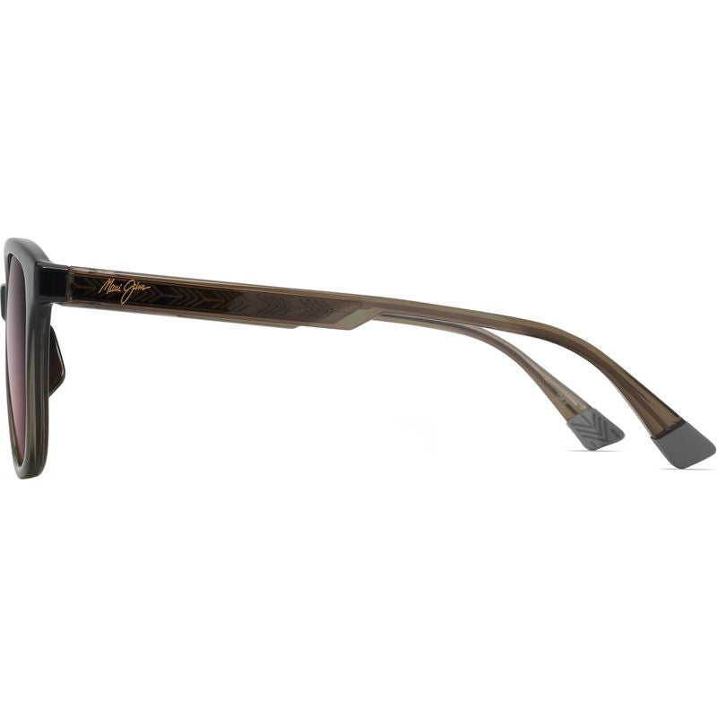 Ku'ikahi Alt Fit, Shiny Transparent Green/Maui Rose Polarised Glass Lenses