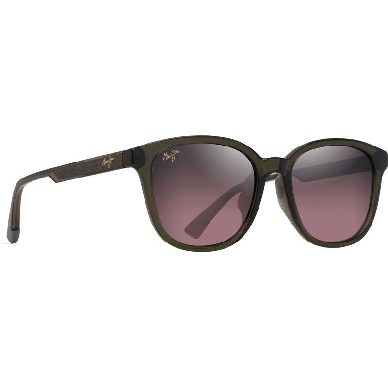 Ku'ikahi Alt Fit, Shiny Transparent Green/Maui Rose Polarised Glass Lenses