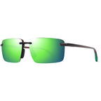 Laulima Alt Fit, Shiny Transparent Brown/Maui Green Polarised Lenses