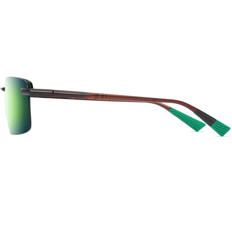 Laulima Alt Fit, Shiny Transparent Brown/Maui Green Polarised Lenses