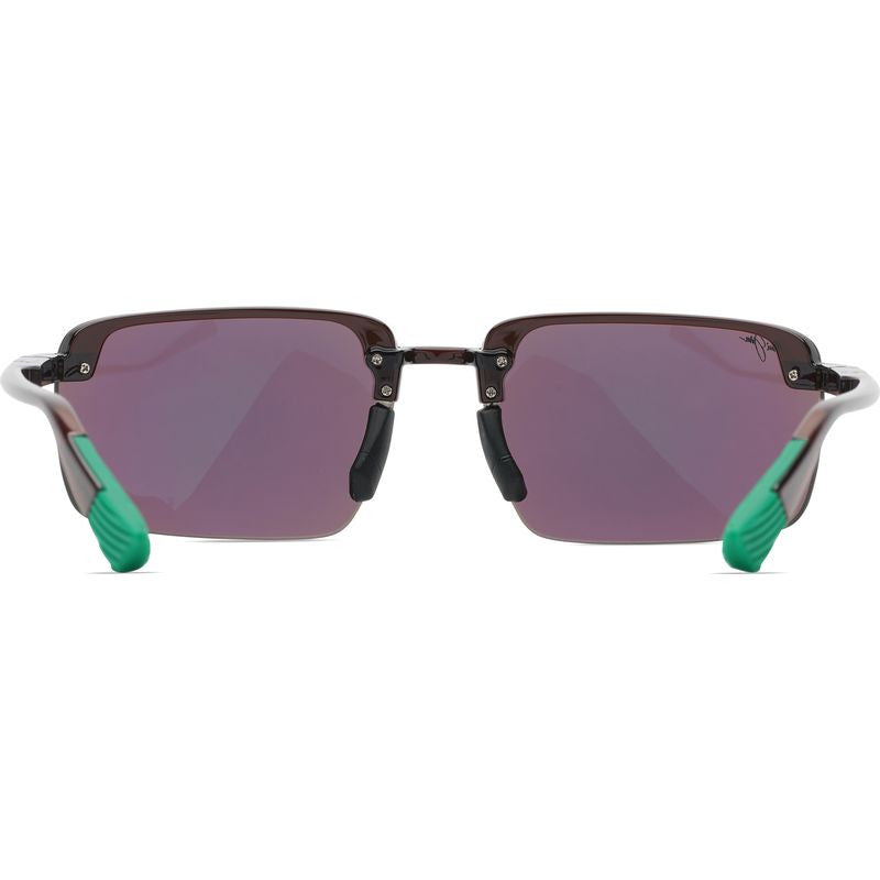 Laulima Alt Fit, Shiny Transparent Brown/Maui Green Polarised Lenses
