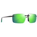Laulima Alt Fit, Shiny Transparent Brown/Maui Green Polarised Lenses