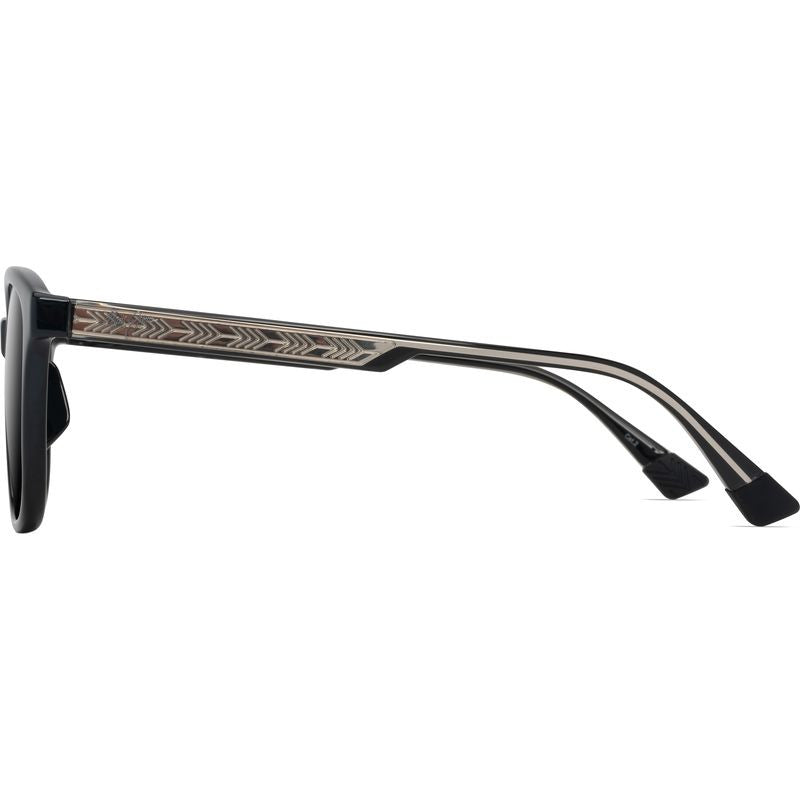 Ku'ikahi Alt Fit, Shiny Black and Transparent Light Grey/Neutral Grey Glass Polarised Lenses