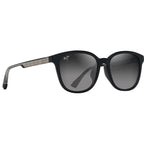 Ku'ikahi Alt Fit, Shiny Black and Transparent Light Grey/Neutral Grey Glass Polarised Lenses