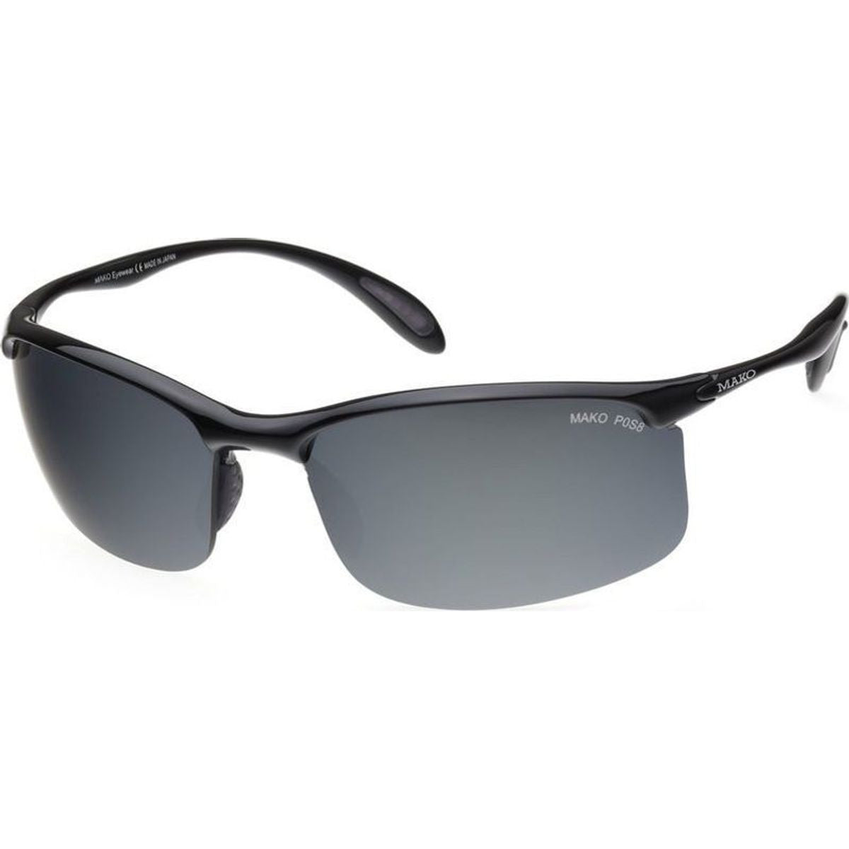 Diver, Shiny Black/PC Grey Silver Mirror Polarised Lenses