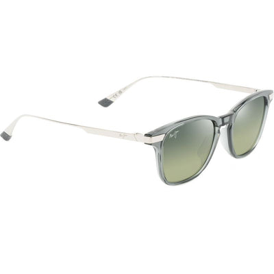 Mana'olana, Shiny Transparent Grey and Silver/Maui HT Polarised Lenses
