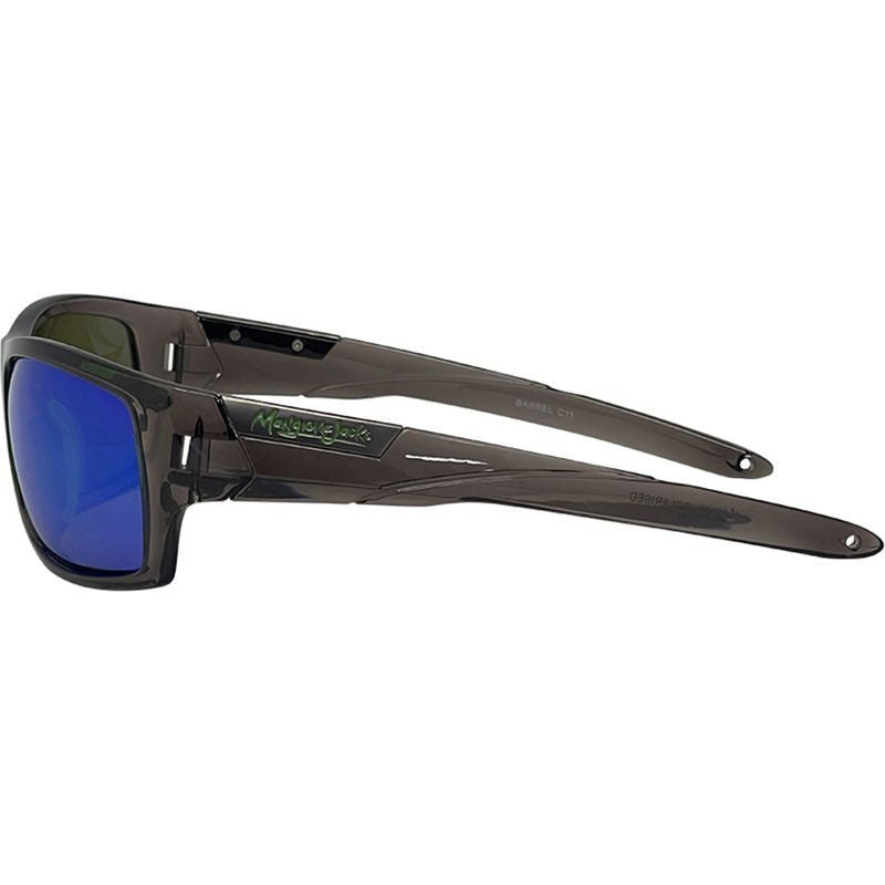 Barrel, Crystal Smoke/Green Mirror Polarised Lenses