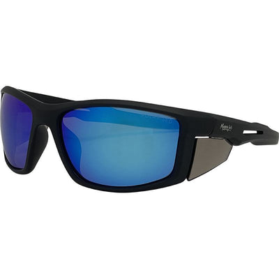 Cadiz, Matte Black/Blue Mirror Polarised Lenses