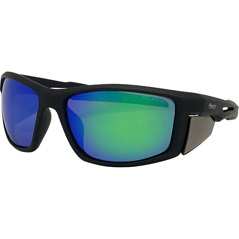 Cadiz, Matte Black/Green Mirror Polarised Lenses