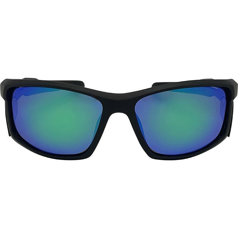 Cadiz, Matte Black/Green Mirror Polarised Lenses