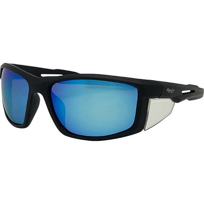 Cadiz, Matte Black/Ice Blue Mirror Polarised Lenses