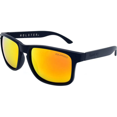 Holster, Matte Black/Red Mirror Polarised Lenses