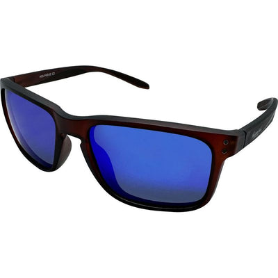 Holyhead, Matte Crystal Dark Brown/Blue Mirror Polarised Lenses