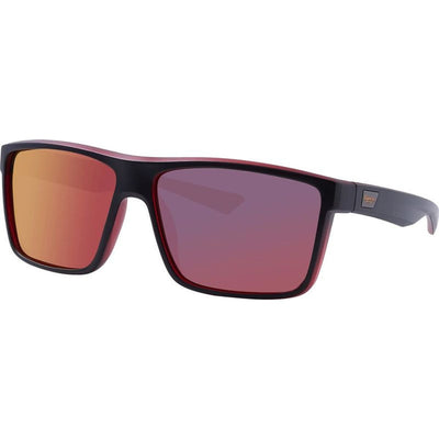 Moonraker, Matte Black and Crystal Red/Red Mirror Polarised Lenses