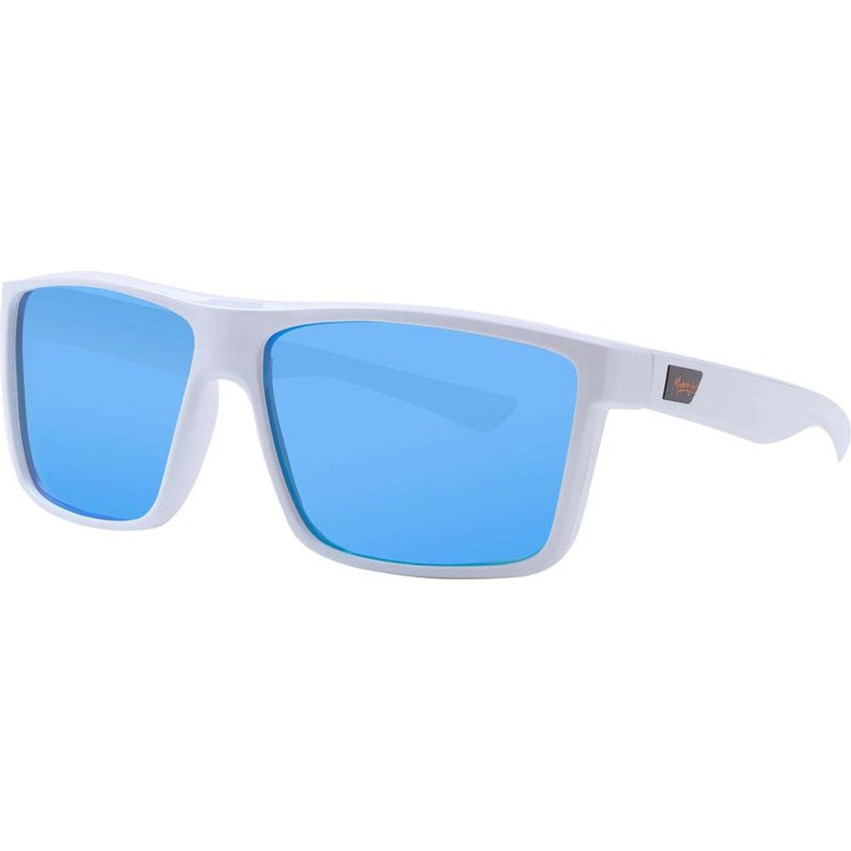 Moonraker, Shiny White/Ice Blue Mirror Polarised Lenses