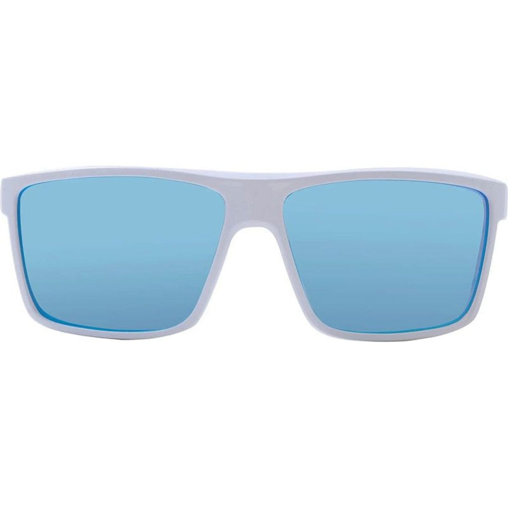 Moonraker, Shiny White/Ice Blue Mirror Polarised Lenses