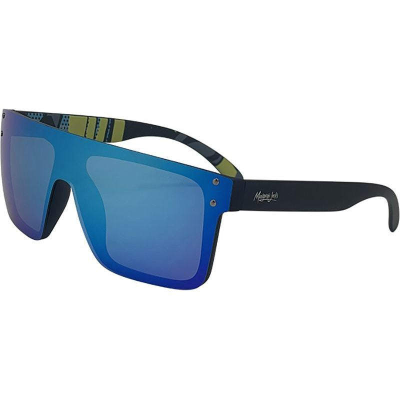Never Say Never, Matte Black/Ice Blue Mirror Polarised Lenses