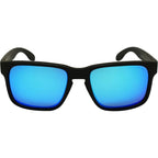 Reno, Matte Black/Ice Blue Revo Polarised Lenses